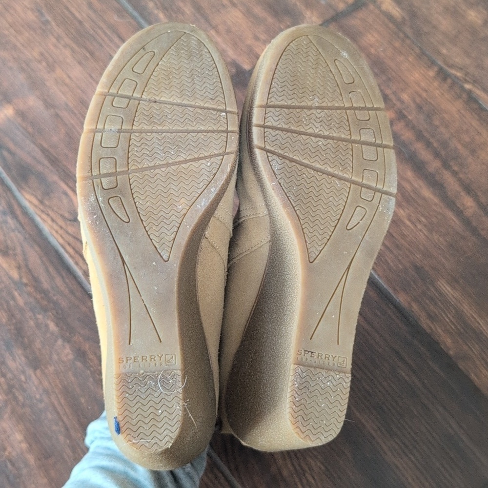 Sperry Top Slider Harper Kara Tan Suede Wedge Ankle Bootie - Women's 9 - Picture 6 of 8